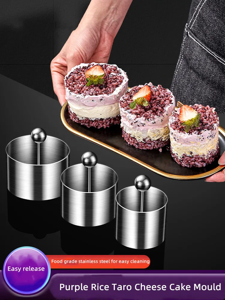 Stainless Steel Purple Rice Taro Cheese Mould Home Dessert Taro Milk Brick Cake Mold Children's Rice Ball Shape Mold Cake Molds