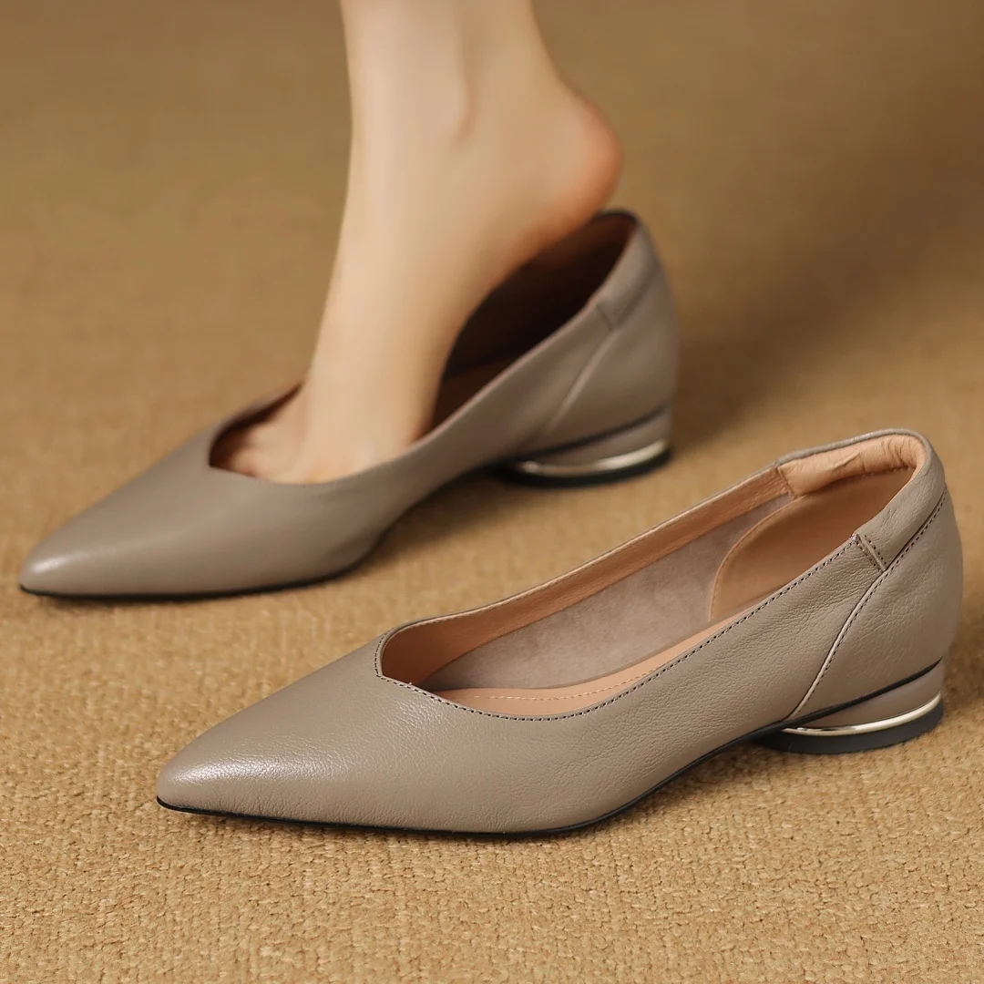 

Danxuefei женские слипоны из овчины с острым носком, элегантные женские туфли высокого качества, мягкие удобные повседневные тонкие повседневные туфли, женская обувь