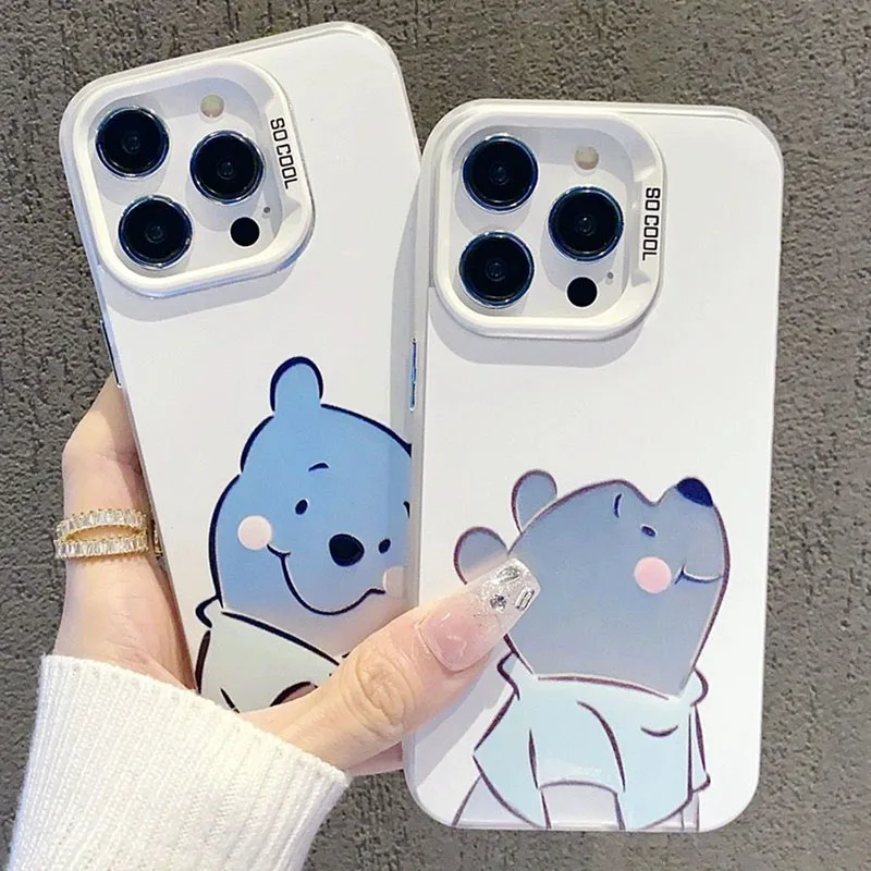 Disney Winnie Pooh Looking Up At The Starry Sky Phone Case For Iphone 15 14 12 13 11 Pro Max XR XS MAX MINI 7 8Plus Y2K  Cover