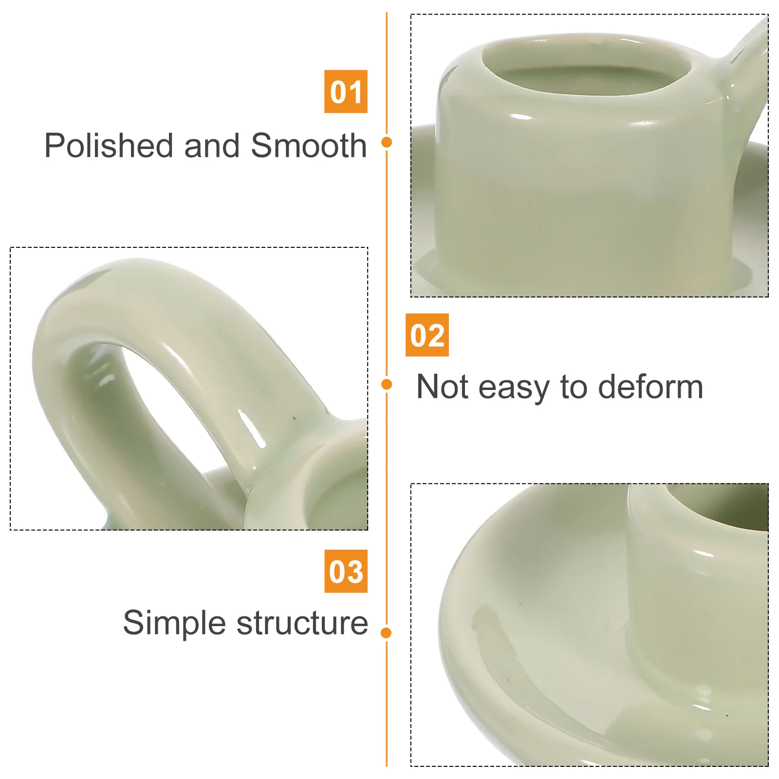 

2Pcs Ceramic Holder Modern Simple Style Wedding Party Pillar Stand Decorative Home Decor Centerpiece