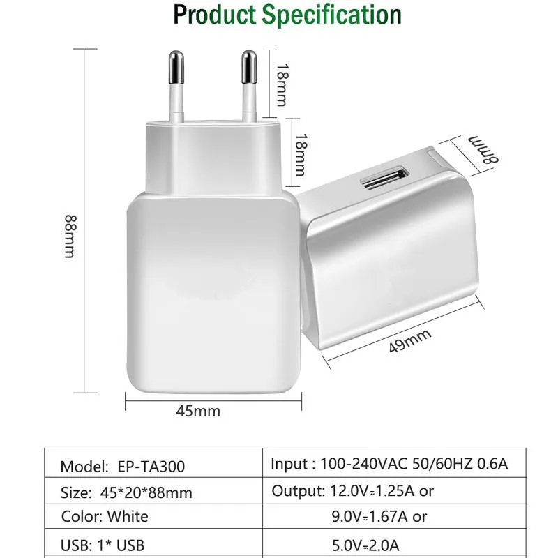 Fast Charging Charger For A51 A71 A70 A50 A50s A20 A30s A40 S8 S9 S10 S21 Note 8 9 10 20 Type C USB Quick Charger Cable