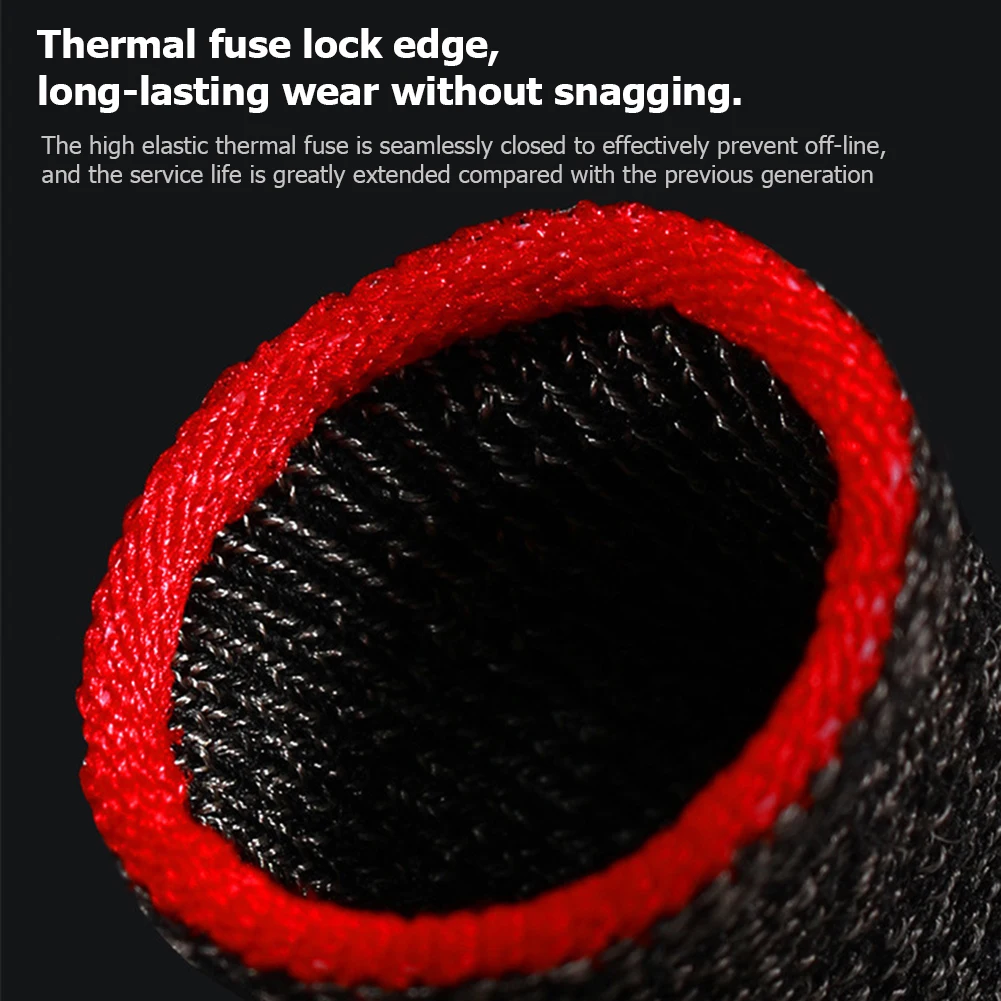 1 par de manga de dedo para jogos para pubg, respirável, à prova de suor, antiderrapante, capa de ponta do dedo, luvas de polegar, tela sensível ao toque, berços de dedo