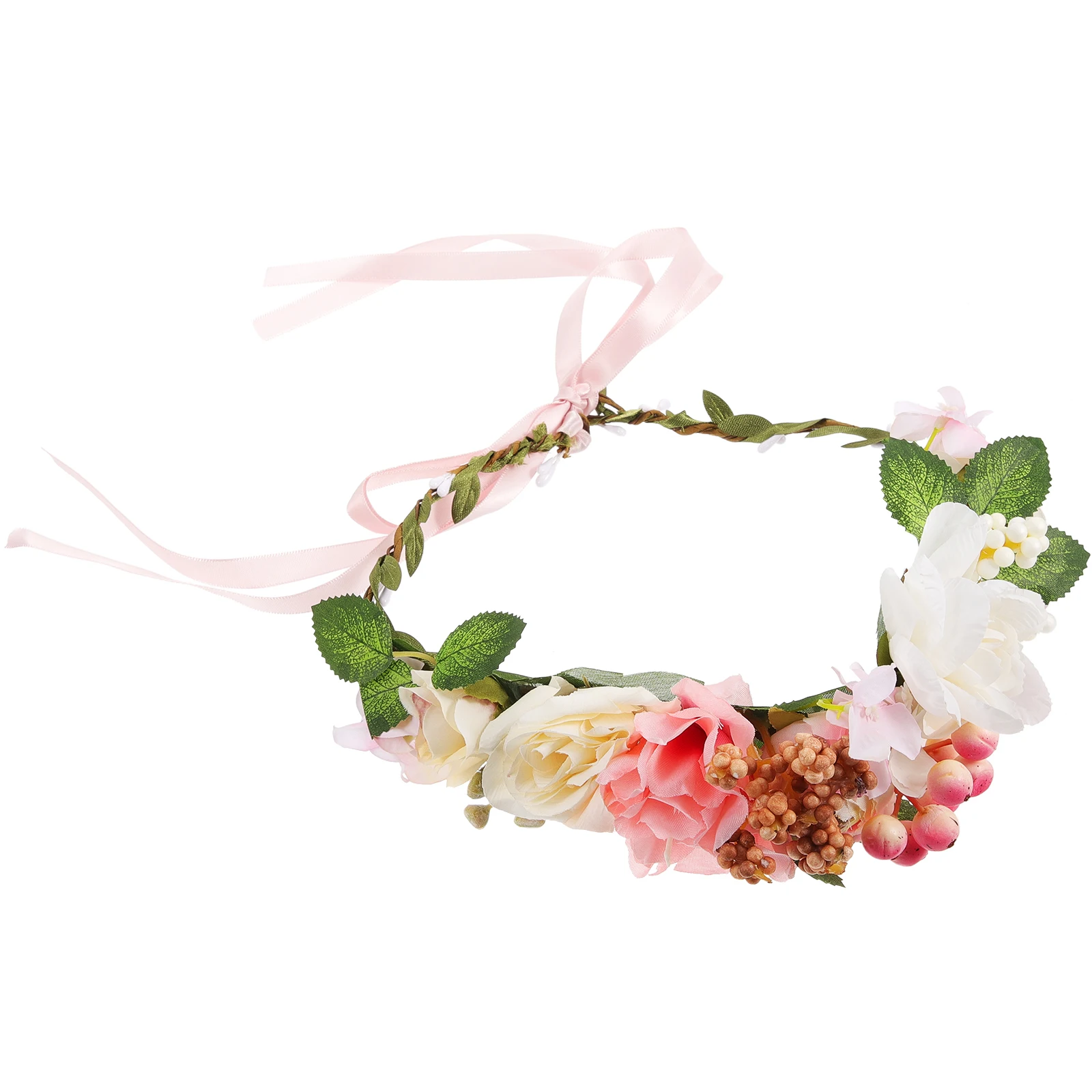 

Hawaii Flower Headpiece Elegant Wedding Bride Wreath Decor Party Occasion Delicate Garland Small Hanging Wreath For Theme Party