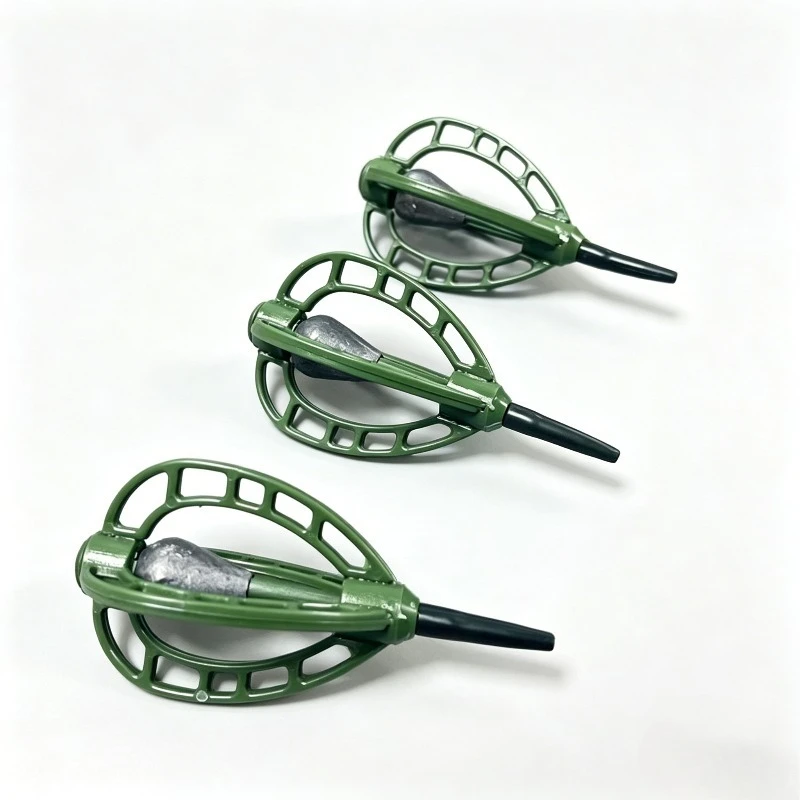 6Pcs European Method Feeder Set Heavy Weighted Bait Cage Carp Fishing ABS Durable Inline Lead Feeder Fishing Tackle view 3