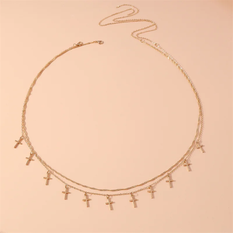 Aihua Bohemia Persönliche Kreuz-Taillenkette für Frauen, Sexy Goldfarbene Kette, Sommer-Strand-Körperschmuck – Detail 4