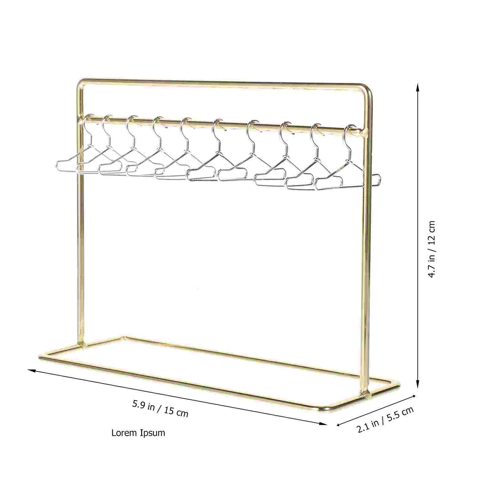 Ferro mini cabide bonecas roupas de bebê rack haste de secagem para meninas em miniatura pequena casa cremalheiras de armazenamento cabides de vestuário acessório ferroviário