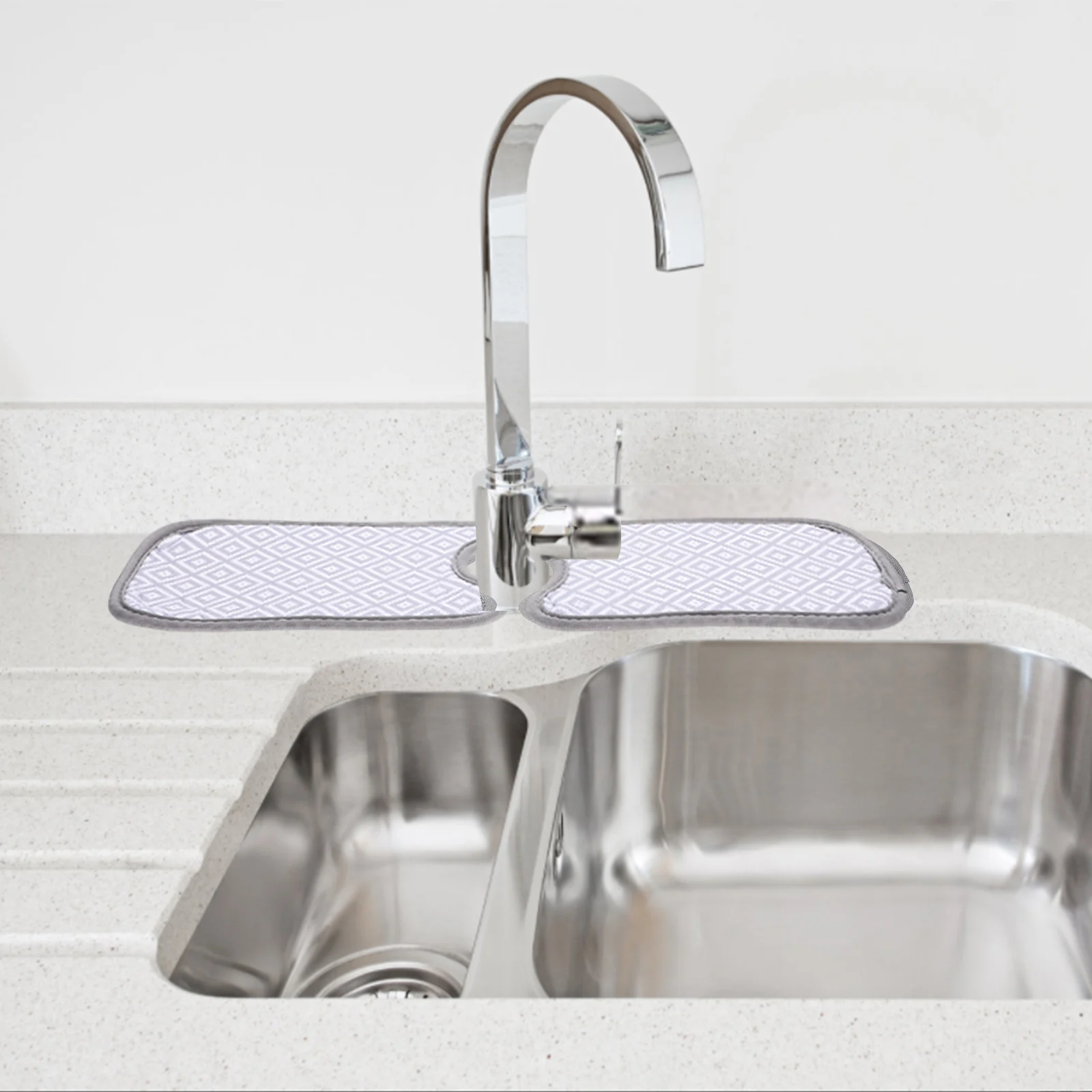 

Kitchen Sink Mat L Size Anti-Splash Water Drying Pad Faucet Absorbent Mat For Home Kitchen Sink Protector Drip Catcher