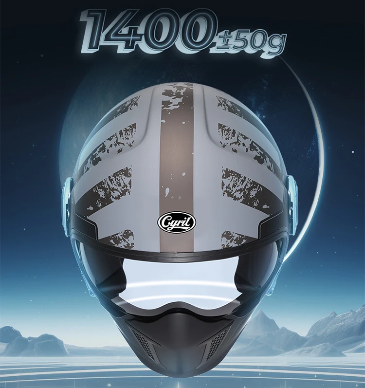 Modular Motorcycle Helmet Full Face Open Face Retro Helmets DOT ECE APPROVED CYRIL OP12A Capacete De Moto Masculino