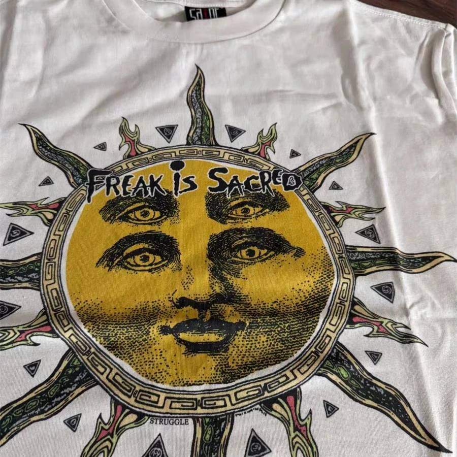 CPFM 24AW SAINT T-shirt pour hommes et femmes, T-shirt imprimé Sun Face