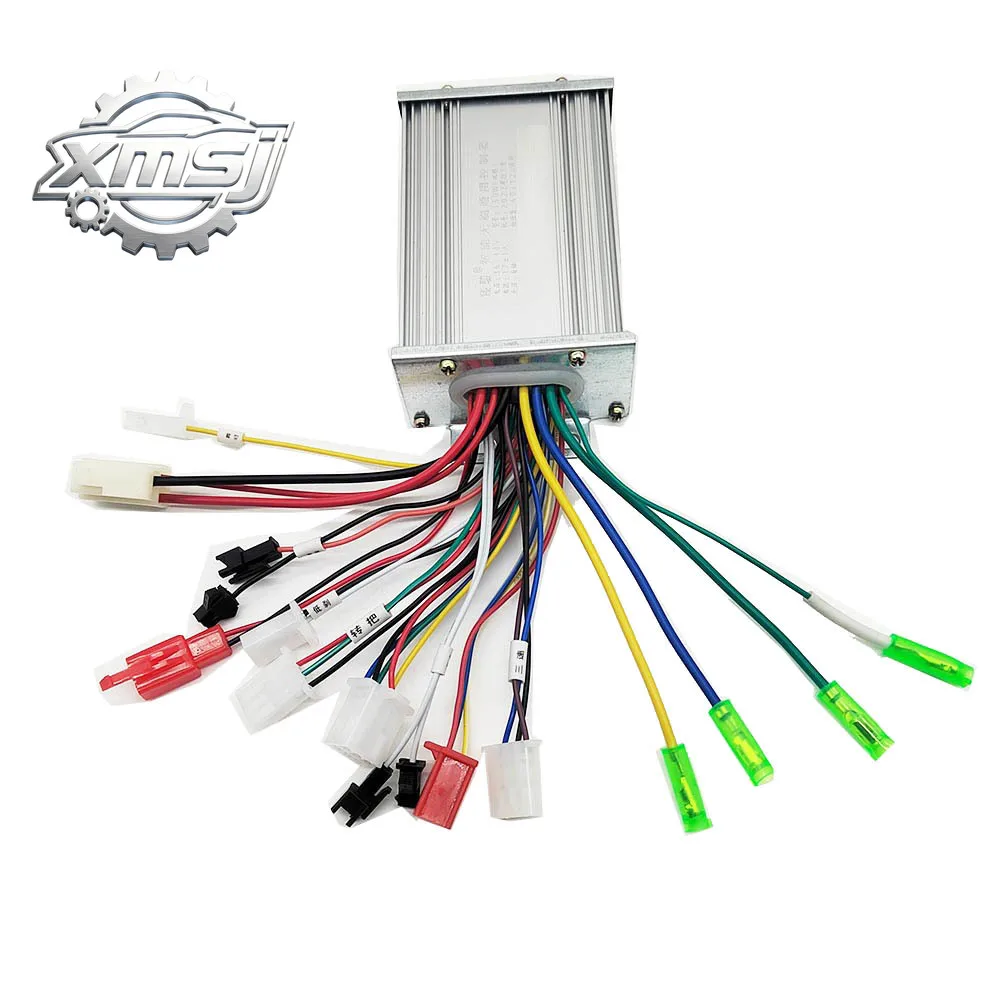 Controlador sin escobillas para bicicleta eléctrica, 36V/48V, 350W, Sensor de modo Dual/sin Sensor