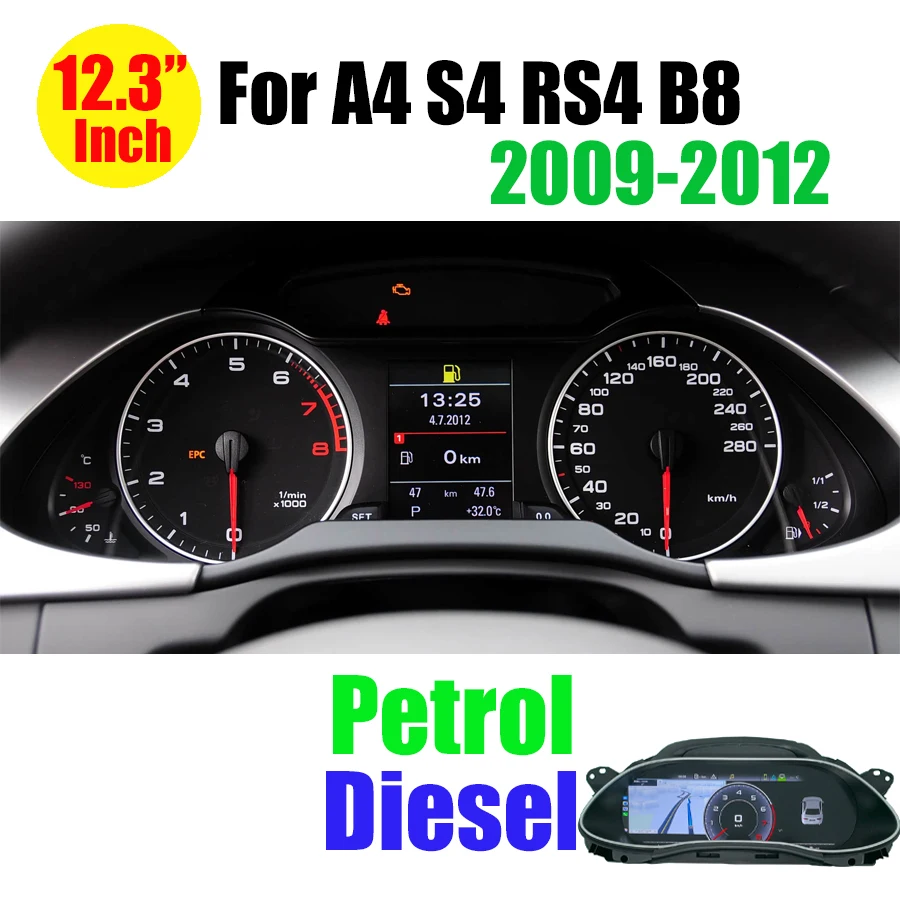 Digitaal instrumentencluster LCD snelheidsmeter voor Audi A3 A4 A5 A6 A7 S6 Q3 Q5 Q7 TT CarPlay Android Auto dashboardpaneel cockpit