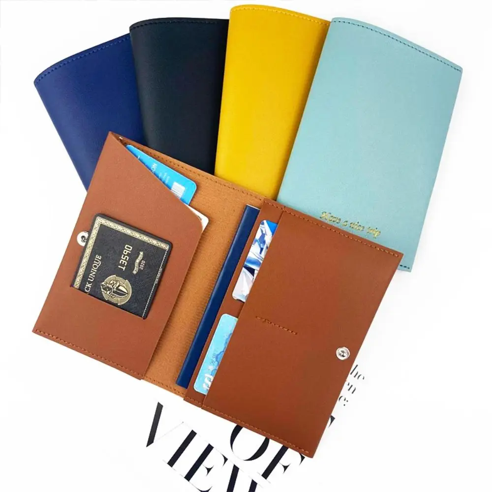 Travel Women Passport Cover Wallet PU Leather Waterproof Dirt ID Document Passport Card Holders Business Credit Card Case Pouch