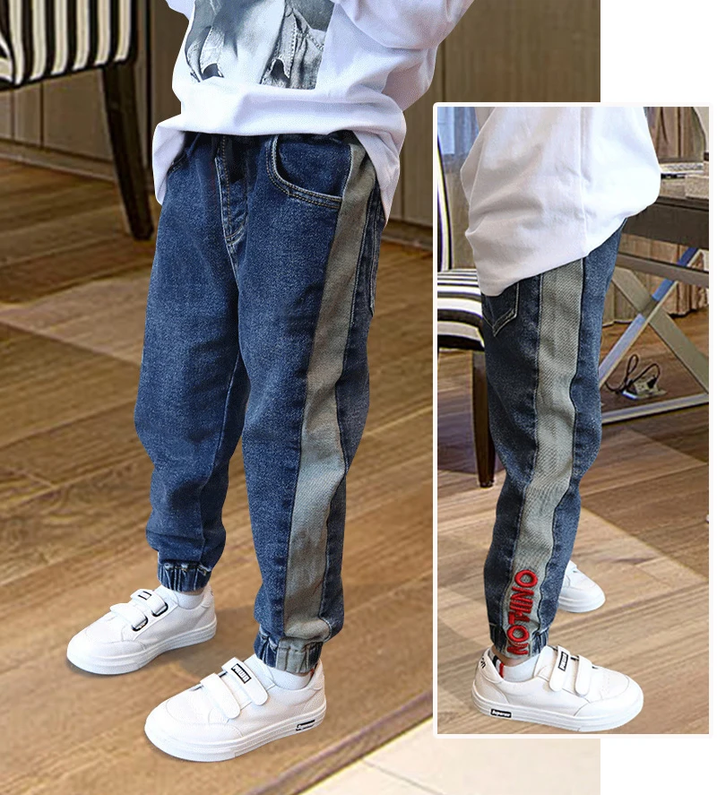 

IENENS Boy Jeans Kids Slim Denim Pants Spring Autumn Teen Trousers 4 To 10 Years Old Child Clothes