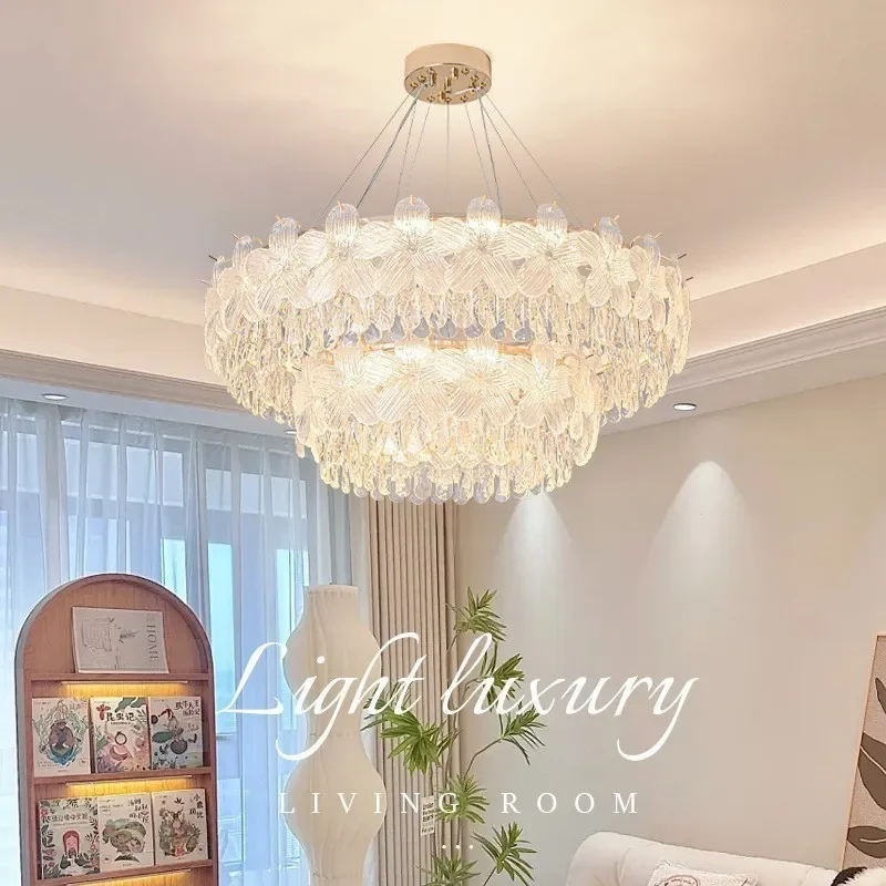 French Cream Style Living Room Chandelier Modern Minimalist High End Hall Main Light Bedroom Lamp Zhongshan Factory Direct