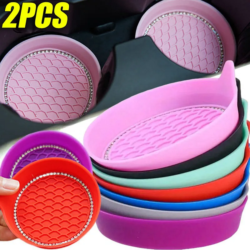 2 STUKS Auto Cup Coaster Waterdichte Antislip Zeefbestendige Spill Schotel Auto-interieur Accessoires Auto Bekerhouder