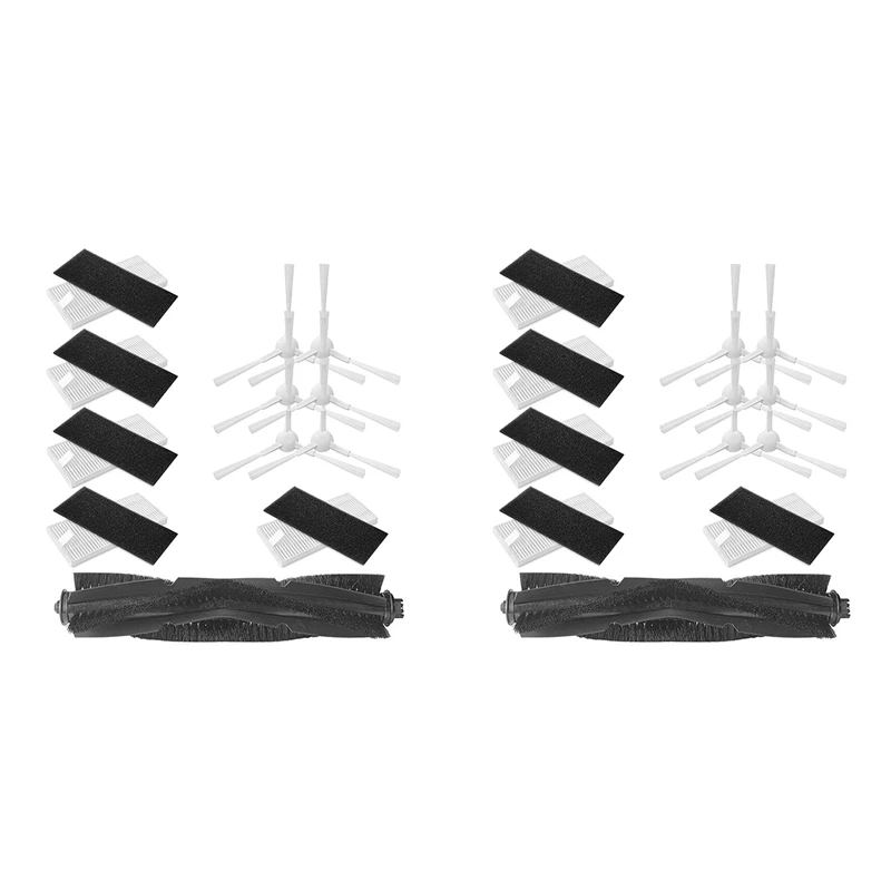 

2X Replacement Parts Roller Brush Side Brushes HEPA Filters Compatible For Neabot Q11 Robot Vacuum Cleaner Accessoriesglobal Sto