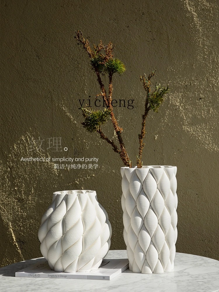 

LSL Vase Ornament Living Room Flower Arrangement Hydroponic Vase Light Luxury Entrance Porcelain Ceramic Vase