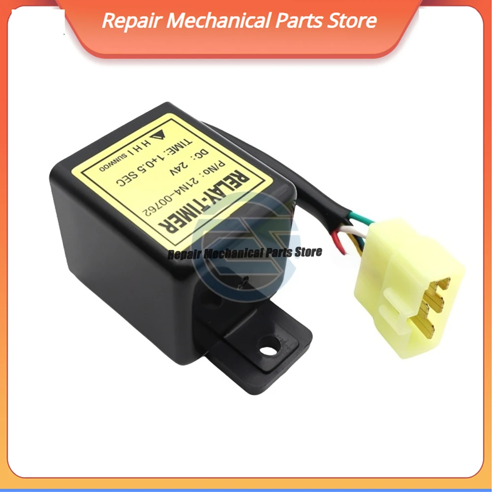 

For 24v Excavator Relay Timer 21n4-00762 R80-7 R210-7 R220-7 R220-9 R335-9 Electric Parts