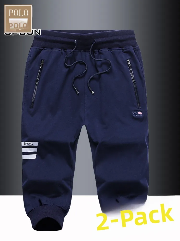 

Paul 2025 Men's Premium Cotton orts with Zipper ket And Embroidery Breathable Seven-Foot Pants Summer Quali Mid-Pants