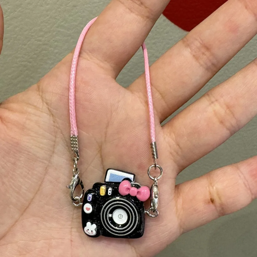 6 قطعة التظاهر اللعب دمية كاميرا صغيرة صور الدعامة دمية أرنب محاكاة كاميرا الكرتون بيت الدمية نموذج كاميرا مصغرة #5