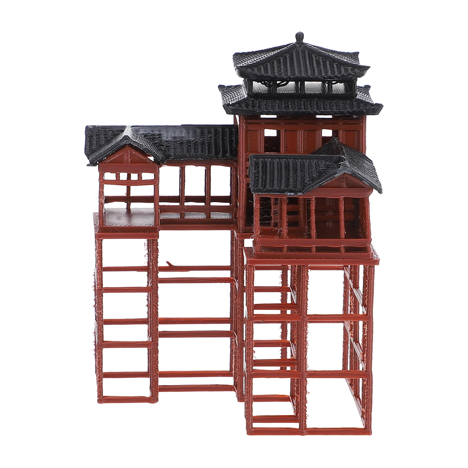 

Tank Garden Model Mini Pagoda Statue Japanese Miniatures Decorations Fish Building Bonsai Pp