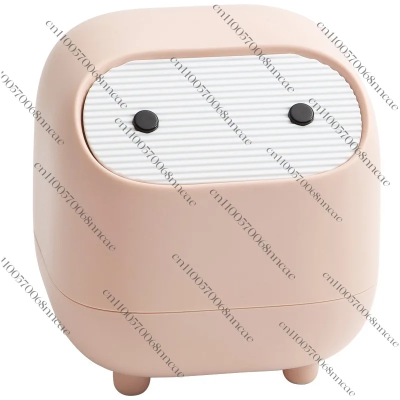 Desktop trash can Office press-type mini storage bucket with lid