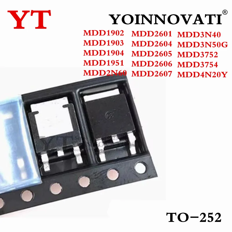 10 Uds MDD1903 MDD1902 MDD1904 MDD1951 MDD2N60 MDD2601 MDD2604 MDD2605 MDD2606 MDD2607 MDD3N40 MDD3N50G MDD3752 MDD3754 MDD4N20Y