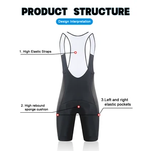 X-TIGER Pro الرجال السراويل المريلة القصيرة Retelle المهنية راكب الدراجة MTB الجوارب على الطريق ملابس دراجة للركوب لمسافات طويلة أعلى 8 مبيعات لملابس ركوب الدراجات - رقم 3