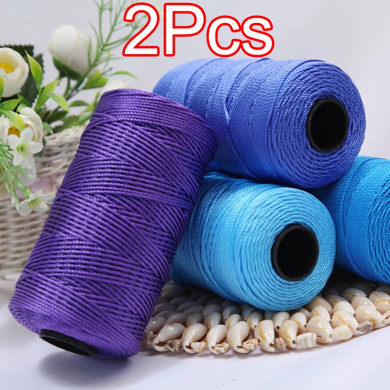 2Pcs Crocheting yarn Summer Polyester Thread cool ice Crochet Yarn For DIY Crochet mat bracelet Bag dress Hat shoes amigurumi view 4