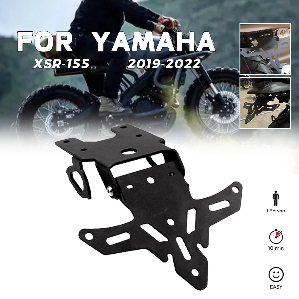 

For YAMAHA XSR 155 XSR155 2019 2020 2021 2022 Motorcycle Rear License Plate Tailstock Bracket Mounting Frame With LED Light