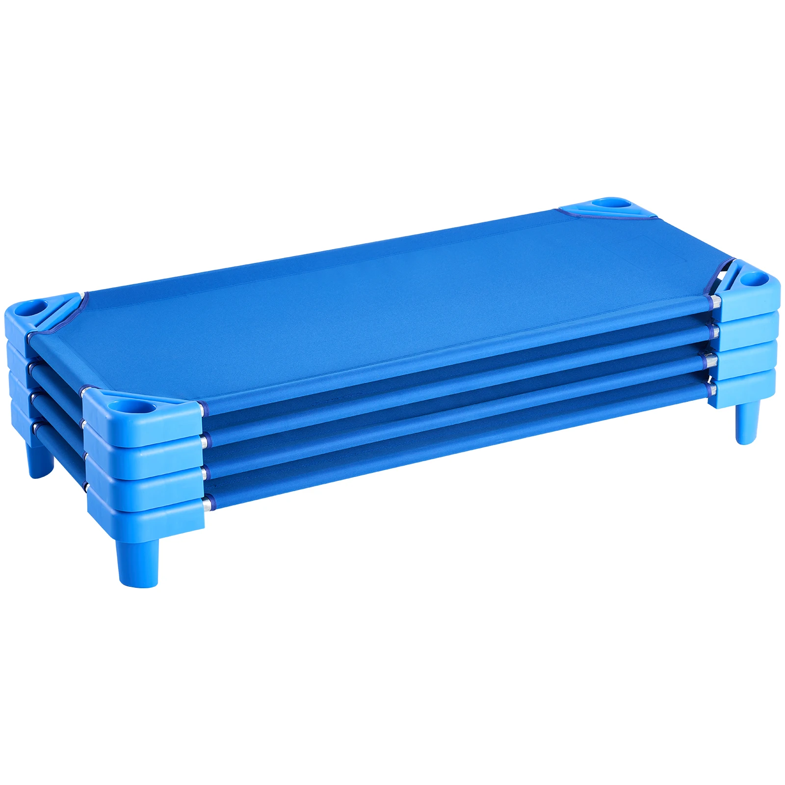 SucceBuy Stackable Kiddie Cot Pack of 4/6 Portable Toddler Nap Cots for Kids Preschool Classroom Daycare Beds for Sleeping Resting