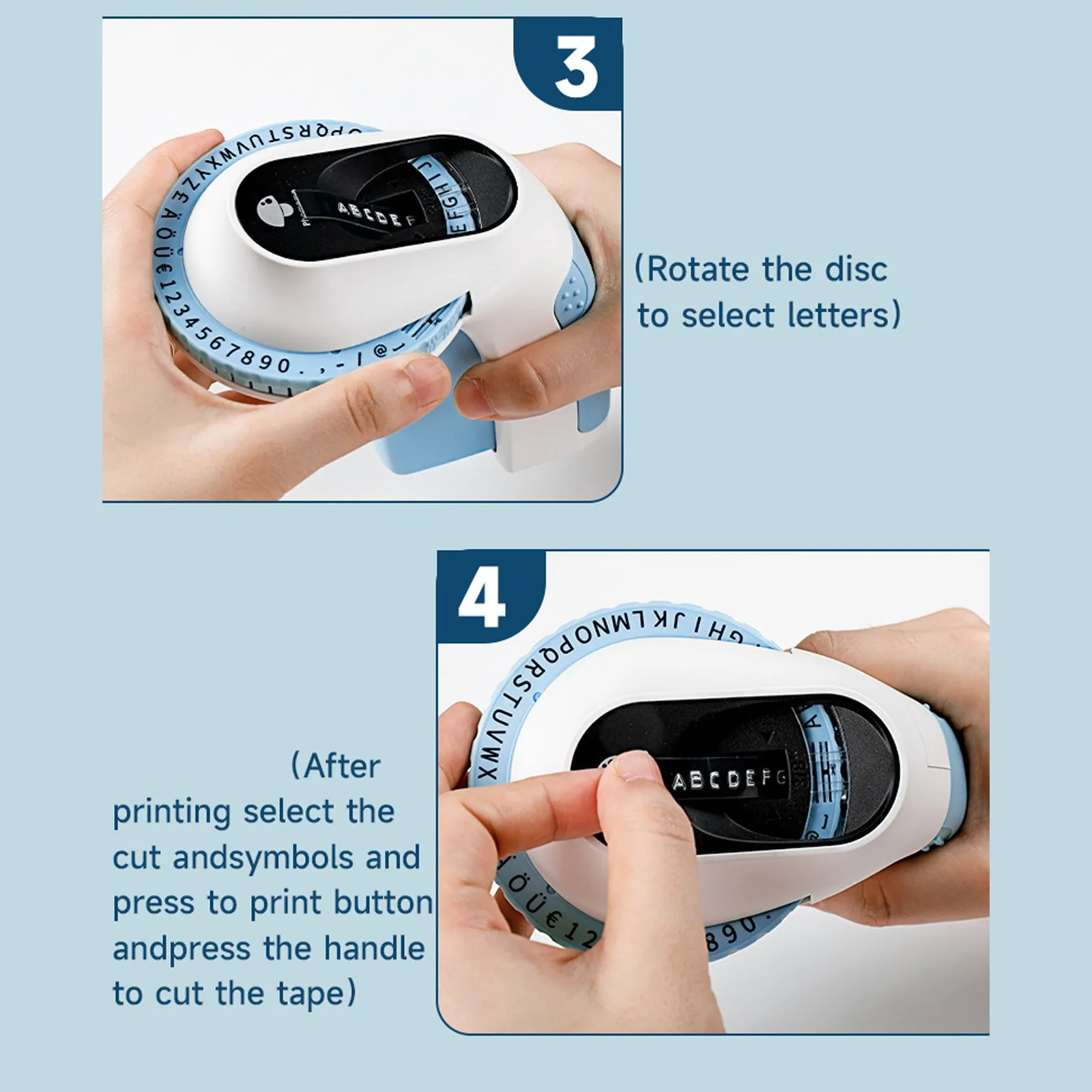 Vintage Embossing Label Maker คู่มือเครื่องลายนูน 3 ม้วน 3D เทปสําหรับ Home, เหมาะสําหรับจัดระเบียบ & Crafting