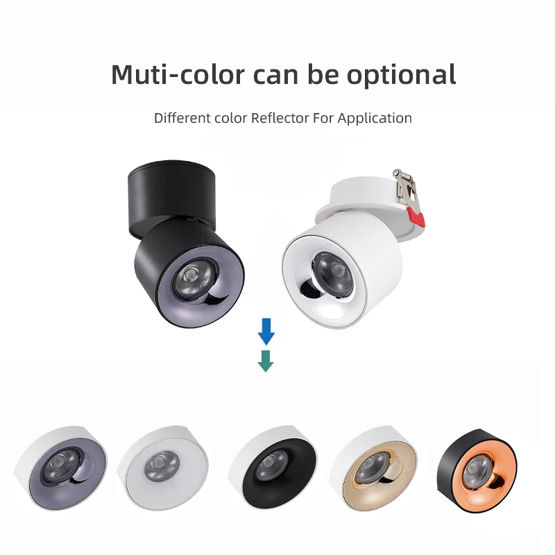 OKELI High Quality Surface Mounted Down Light Anti Glare Spot Round Ceiling Led Spotlight