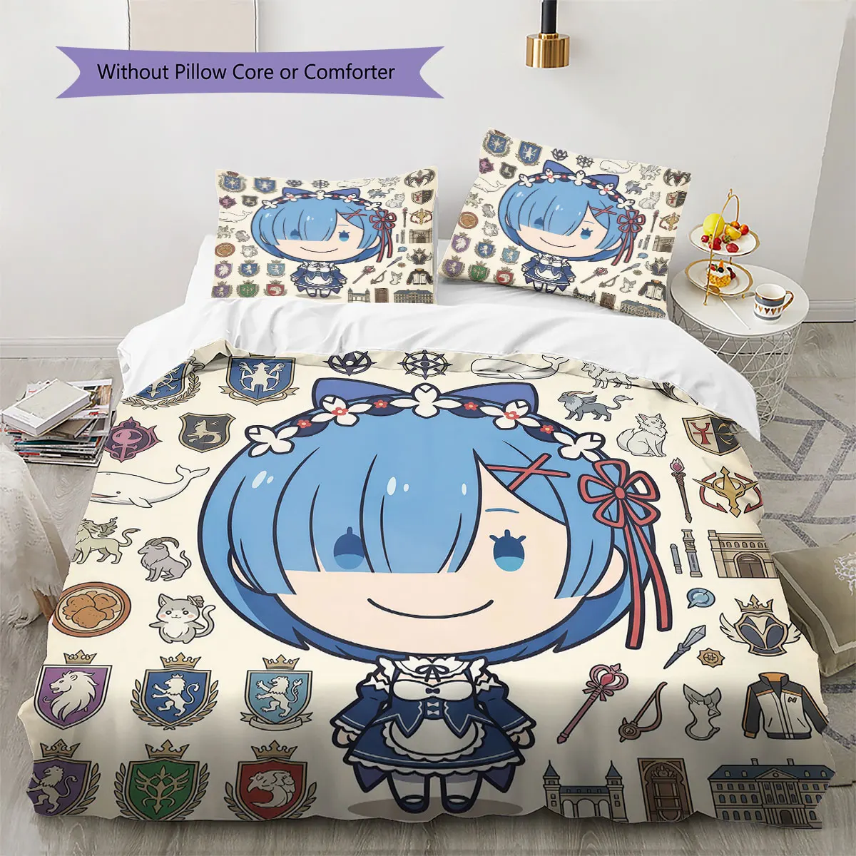 Re Zero Comfor Duvet Cover Children's Bedding Set,Extra Large Size Gifts Various Sizes Available -HE220