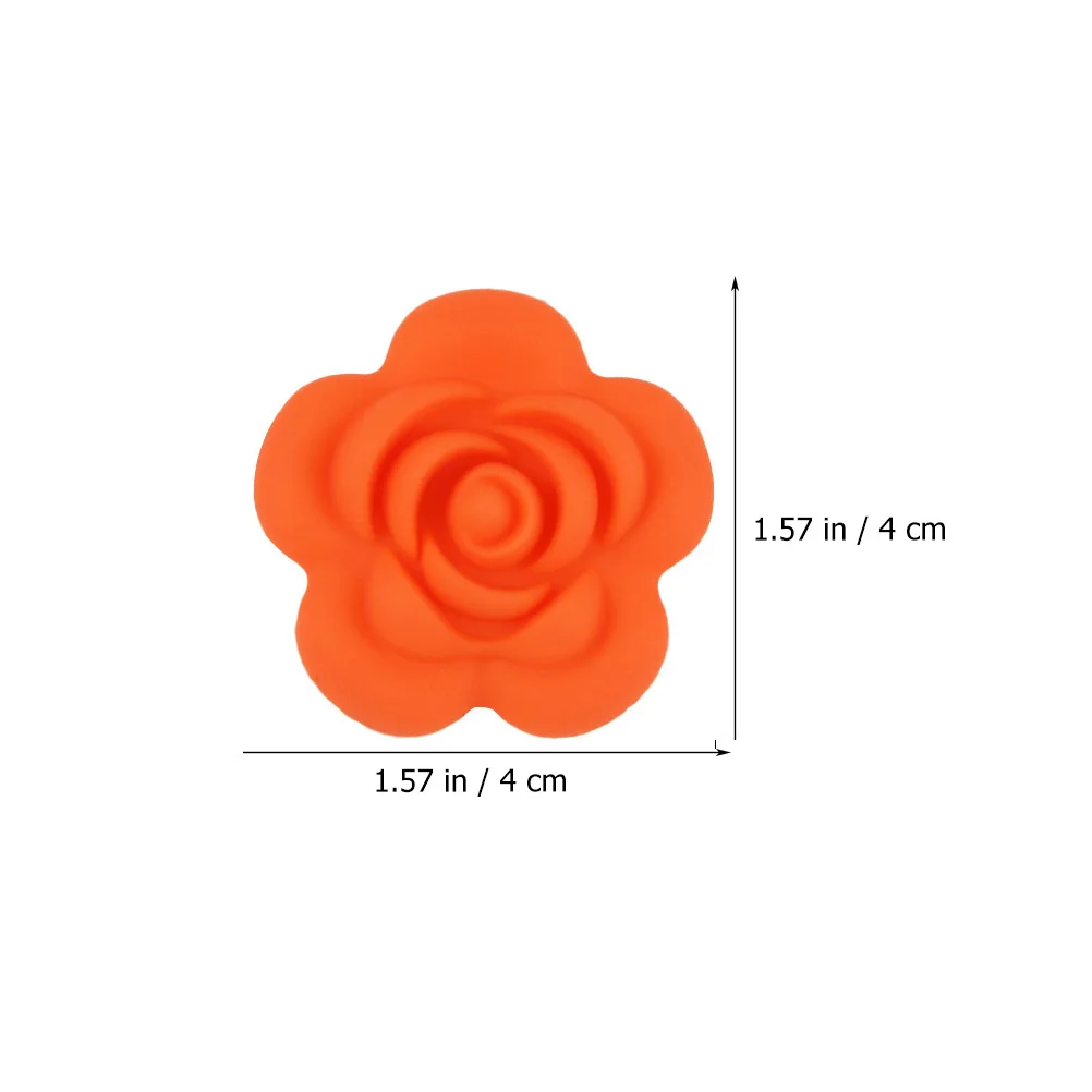 20Pcs Silicone Rose Beads Hexagon Shape Creative Flower DIY Jewelry Making Charms Bracelet Craft Accessories Flower Beads