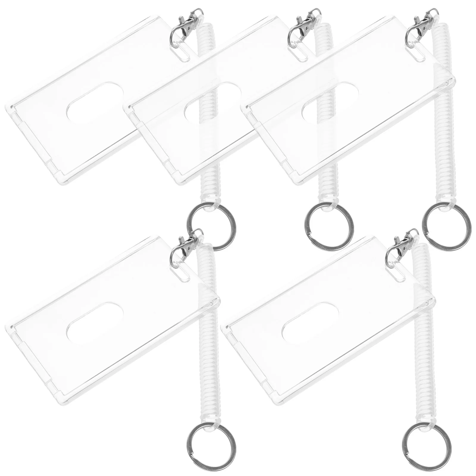 5 ensembles porte-Badge manchon de carte Vertical conception Simple clair carte d'identité protecteur manchon bracelet personnel étudiants infirmières