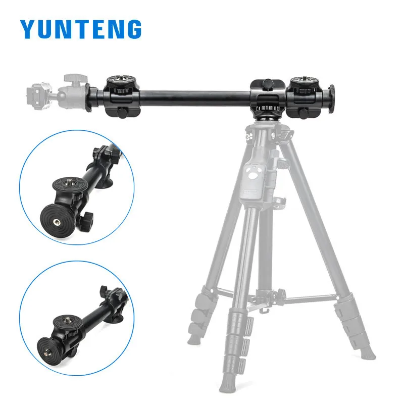 YUNTENG VCT-369 Cross Bar Aluminum Alloy Bracket Universal Horizontal Rod for Digital Camera Mobile Phone Tripod Accessories