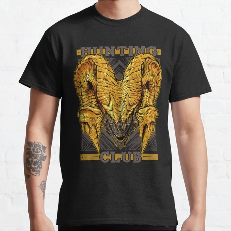 Kulve Taroth Monster Hunter World Hunting Club Gift t shirt for gamer 100% cotton Short Sleeve Graphic Clothes All size tops