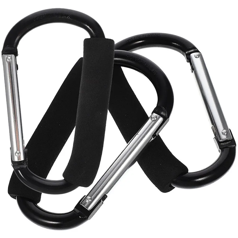 

3Pcs Premium Stroller Hooks Strong Bearing Capacity Easy Install Hanging Accessories for Shopping Bikes Stroller Carabiner Clip