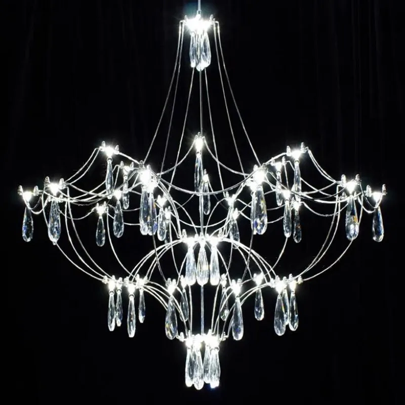 Modern Crystal Led Pendant Lights Living Room Dining Bedroom Hanging Lamp For Ceiling Firefly Lustre