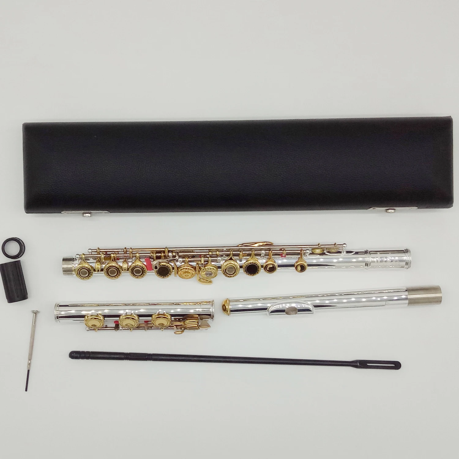 Music Fancier Club Professional Flute 321 Engraving Hand Carved Keys Gold Plating Flutes B Leg Open Holes 17 Gold Keys