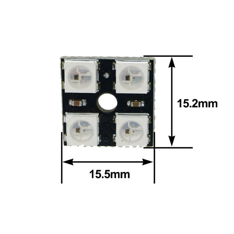 WS2812B 5050 RGB LED pixel ring WS2812 LED built-in full-color driver color light 4-digit square