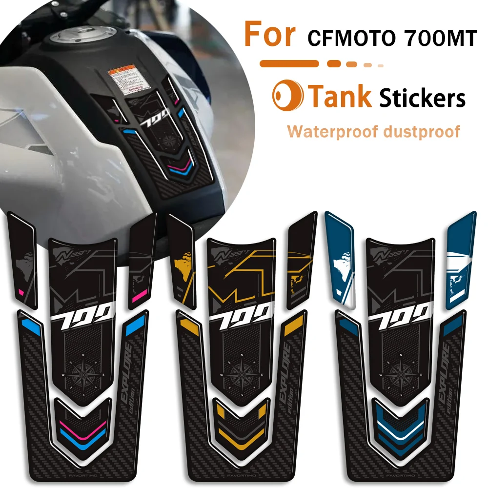 

For CFMOTO CF MOTO 700MT 700 MT Touring Bike Adventure Tank Pad Side Grips Gas Fuel Oil Knee Stickers Decals 2023 2024 2025