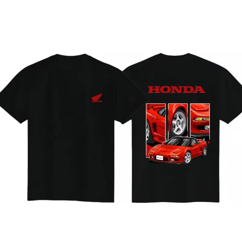 

2025 ASummer Motorcycle Racing Men's T-shirt Locomotive Short Sleeve New Comfor Table Honda Print Loose Breathable Skin-friendly