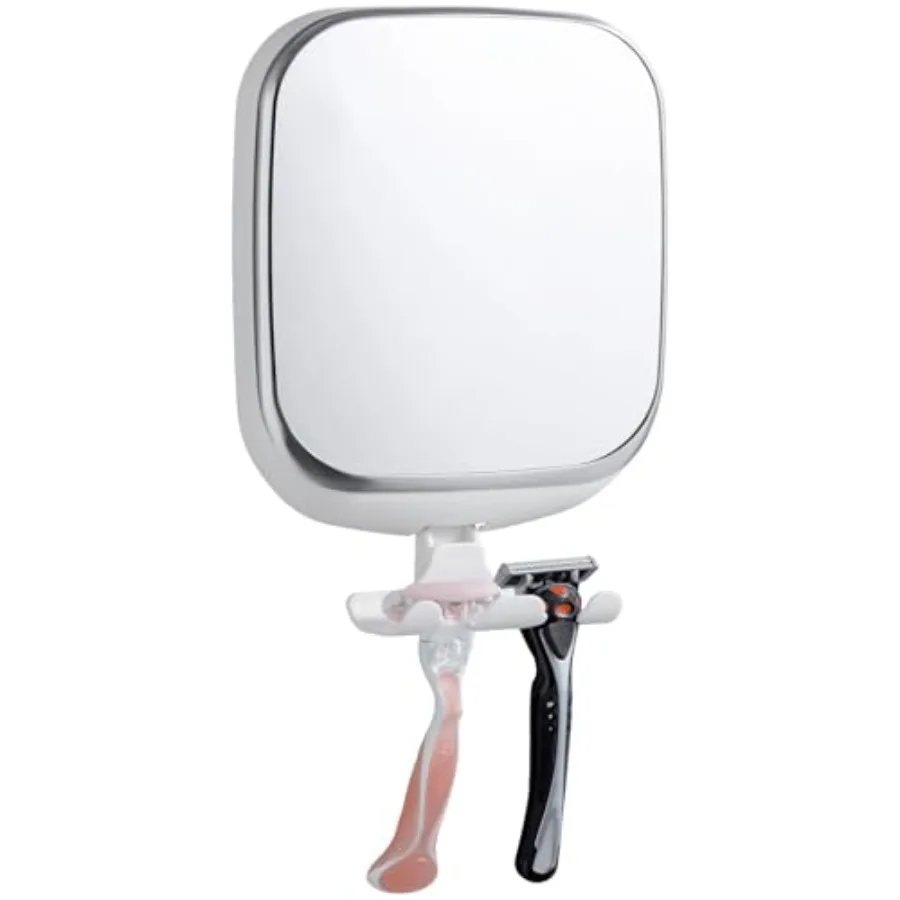 

Shower Mirror Fogless with Razor Holder for Shaving Anti Fog Bath Mirror with Powerful Suction NO-Drilling Removable Shatterpro