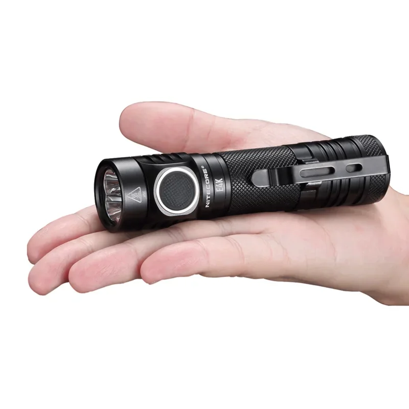 NITECORE E4K Rechargeable Compact EDC Flashlight CREE XP-12 V6 LED 4400Lumens With NL2150HPR Battery roch Light