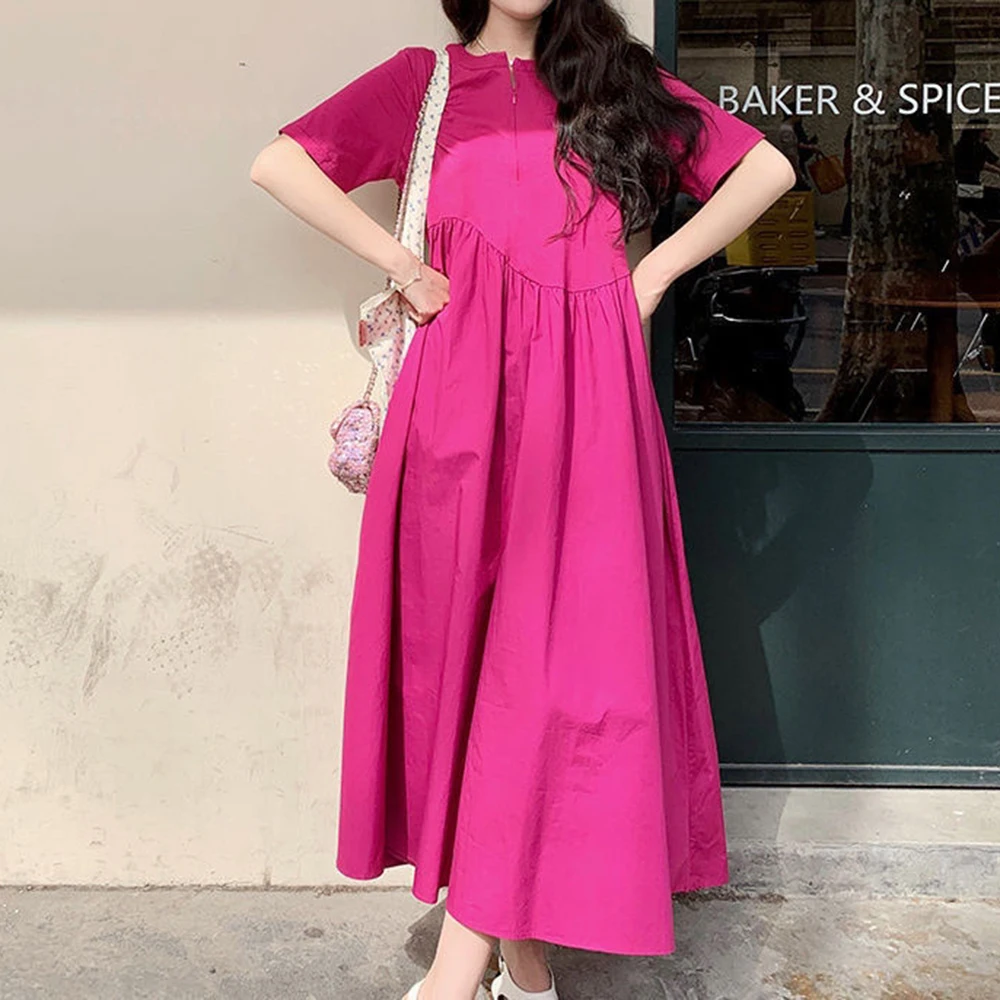 

Summer large size new splicing dress loose design long dress vestidos de verano mujer 2025