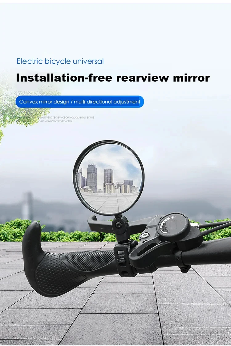 Fahrrad Rückspiegel 360 verstellbar drehbar Weitwinkel Fahrrad Rückspiegel Fahrrad Lenker einfach zu installieren konvexer Spiegel – Detail 1