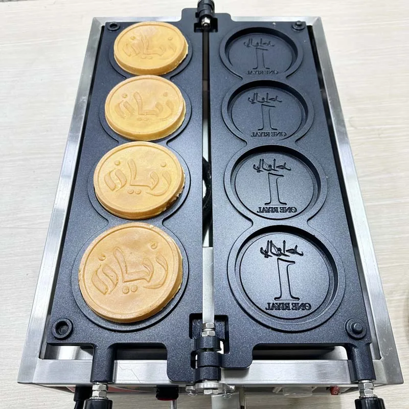 Commercial  pancake machine with custom mold factory Customization pattern Carved By CNC cheese coin bread waffle makers