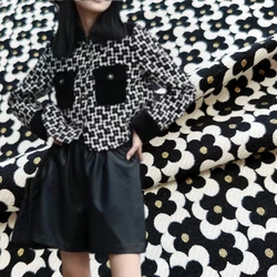 Jacquard Fabric Brand Fashion Design Autumn Winter Windbreaker for Dress Cloth by the Meter Diy Sewing Wholesale Material